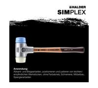 Halder Halder Schonhammer Simplex alu 30 mm TPE doux/Nylon Quantité:1