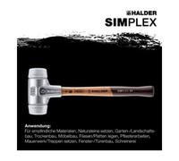 Halder Halder Schonhammer SIMPLEX alu 40 mm TPE-moyen Quantité:1