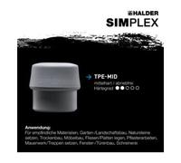 Halder Halder Schonhammer Simplex alu 60 mm TPE doux/moyen Quantité:1