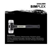 Halder Halder Schonhammer SIMPLEX Fibre 40mm Superplastik Quantité:1