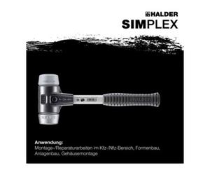 Halder Halder SchonhammerSimplex Fibre. 30mm TPE-milieu/WM. Quantité:1