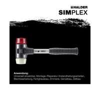Halder Halder SchonhammerSimplex Fibre 40 mm Plastique/Nylon Quantité:1