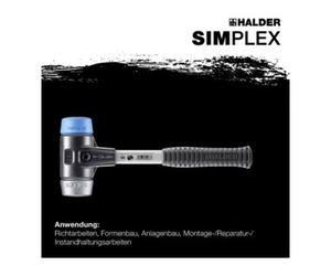 Halder Halder SchonhammerSimplex Fibre. 40mm TPE-doux/WM Quantité:1