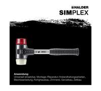 Halder Halder SchonhammerSimplex Fibre 50 mm Plastique/Nylon Quantité:1