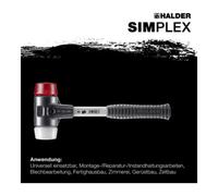 Halder Halder SchonhammerSimplex Fibre. 60 mm Plastique/SP. Quantité:1