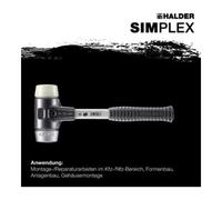 Halder Halder SchonhammerSimplex Fibre. 80mm Nylon/Matière souple Quantité:1