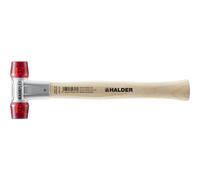 Maillet BASEPLEX, Acétate de cellulose / acétate de cellulose avec boîtier en zinc moulé et manche en bois - D=25 mm - 3906.025