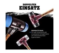 Halder Maillet à frappe amortie SIMPLEX L. 330 mm D. tête 40 mm dur bois nylon blanc HA Quantité:1