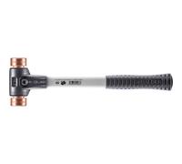 Halder Marteau de protection diamètre 30mm 690g Simplex C avec insert de frappe cuivre avec douille plastique - 3704030