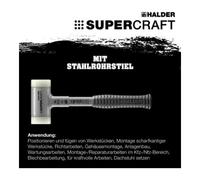 Halder Maillet à frappe amortie SUPERCRAFT L. totale 270 mm D. tête 25 mm tube en acier Quantité:1