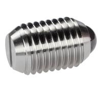 HALDER Pièce de pression à ressort, avec boule en céramique et fente, en acier inoxydable A4/acier inoxydable A4, force de ressort standard | d1=M6 | 22050.1406
