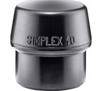 Tête de marteau SIMPLEX Ø 40mm Gum.schwarz mittelh.HALDER