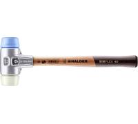 Maillet HALDER SIMPLEX TPE souple / nylon avec boîtier en aluminium et manche en bois - D=40 mm - 3118.040