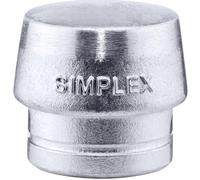 HALDER Tête de maillet à frappe amortie SIMPLEX D. de la tête 60 mm métal ten...