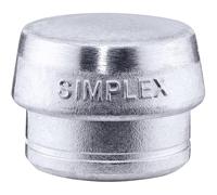 HALDER Tête de maillet à frappe amortie SIMPLEX D. de la tête 80 mm métal ten...