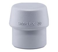 Halder Tête de maillet à frappe amortie SIMPLEX D. tête 30 mm TPE-mid gris mi-dur HALDE Quantité:1