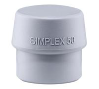 Halder Tête de maillet à frappe amortie SIMPLEX D. tête 50 mm TPE-mid gris mi-dur HALDE Quantité:1