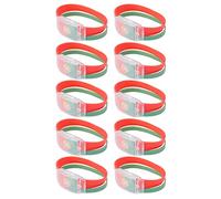 Halearo 10PCS Glow in the Dark Bracelets Bracelet Drapeau en Silicone Bracelet Lumineux avec Batterie Intégrée pour Les événements de la Coupe du Monde de Match de Football (110.04)