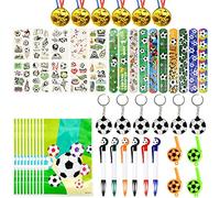 Halearo 40 52 62 68 72 Pièces Pack de Fête de Football Ensemble de Jouets de Match de Football avec Sifflets Porte-clés Bracelets Fans Accessoires D'encouragement pour Enfants (401.00)