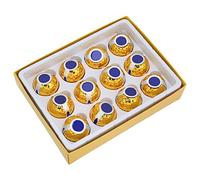 Halearo Boules de Ruban de Colorées, 12 Pièces, Cadeau D'entraînement Décoratif pour Célébration, Noyau en Caoutchouc Intérieur et Extérieur (Boules de Ruban plaquées Or, 12 pièces dans Une)