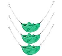 Halearo Cage à Balançoire pour Animaux de Compagnie, Lit-hamac en Forme de Banane Souple, 3 Ensembles, Maison Suspendue, Nids de Couchage pour Accessoires pour Animaux de Compagnie (Verte)