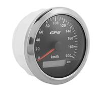Halearo Compteur de Vitesse GPS 3,3 Pouces, Rétro-éclairage Réglable, Haute Précision 0-200 KM/H, pour Voitures, Bateaux, Yachts, étanche, en Acier Inoxydable (Noir)