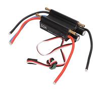 Halearo Contrôleur de Vitesse électronique de Refroidissement par Eau ESC 50A sans Balais pour Bateaux RC et Modèles de Dirigeables Noir