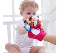 Halearo de Dessin animé, Jouets en Peluche, Marionnettes à Main Douces et Câlines pour Un Jeu Créatif pour Enfants, 1 Pièces (Rose)