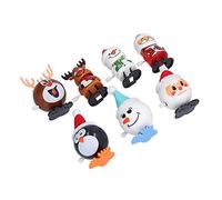 Halearo Ensemble de Jouets de Noël à Remonter, Motif Dessin animé Mignon | Plastique ABS sûr, aucune pile requise, parfait pour les enfants, ajoute du plaisir aux célébrations