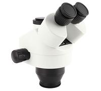 Halearo Ensemble de Lentilles de Microscope Trinoculaire 7X-45X, Grossissement de Zoom Ultra Grand Angle pour Verre de Laboratoire de Biologie Blanc (avec Objectif 0,5X)