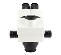 Halearo Ensemble de Lentilles de Microscope Trinoculaire 7X-45X, Grossissement de Zoom Ultra Grand Angle pour Verre de Laboratoire de Biologie Blanc (avec Objectif 2.0X)