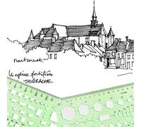Halearo Jeu de Règles de Brouillon en Plastique 9 Pièces pour L'ingénierie et la Conception, Modèles de Mesure Verts Durables pour L'art et L'architecture (Comme indiqué)