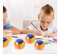 Halearo Jouet de Puzzle de Boule de Labyrinthe Séquentiel de Mémoire 3D pour des Enfants, Jeu coloré de Casse-tête, Jouets de Soulagement de Stress pour des Enfants et des Adultes, Diamètre 5.5cm