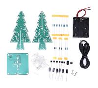 Halearo Kit d'arbre de Noël 3D Projet de Soudure Circuit électronique 16 Lumières LED avec 4 Groupes Clignotants pour la Décoration de Vacances et L'apprentissage des Circuits (Ensemble de Bricolage