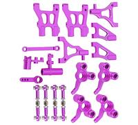 Halearo Kit de Mise à Niveau de Voiture RC, Pièces en Alliage D'aluminium Durables pour des Performances Améliorées dans HSP 94122, 8 Pièces (Violet)