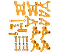 Halearo Kit de Mise à Niveau de Voiture RC, Pièces en Alliage D'aluminium Durables pour des Performances Améliorées dans HSP 94122, 8 Pièces (Or)