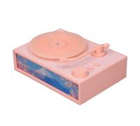 Halearo Lampe de Chevet Rétro avec Enceinte Bluetooth et Veilleuse, Dotée Lumière D'ambiance et Compatible avec les Cartes Mémoire 32 Go, Idéale pour Se Détendre et Dormir à la maison. (Rose)