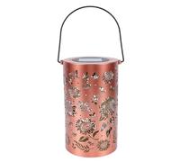 Halearo Lanterne Solaire Décorative en Métal Tournesol pour Jardin, Patio, Cour, Conception de Projection Complexe, Lampe Solaire Suspendue, Lumière Automatisée pour un Fonctionnement sans Effort, (L)