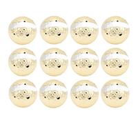 Halearo Lot de 12 Balles de Ruban de en Caoutchouc Synthétique, Plaquées Or, Colorées, Cadeaux pour Célébrations, événements Intérieurs et Extérieurs