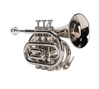 Halearo Mini Ensemble de Trompettes Bb en Laiton plaqué N, pour Débutants, Instrument de Poche Compact