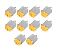 Halearo Mini Moteur électrique à Courant Continu à Grande Vitesse, Petits Moteurs à Grande Torsion pour Loisirs, Jouets, Voitures, Bricolage, 10 Pièces (Jaune)