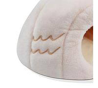 Halearo Nid Chaud pour Petit Hamster, Lit Grotte Doux et Confortable pour Petits Animaux de Compagnie, fabriqué en Velours doré 140 X 140 X 190 Mm, Comprend Un Tapis Lavable, Couleur Rose (Couleur