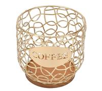 Halearo Panier de Stockage de Capsules de café de Grande capacité, Robuste et Fiable pour le Stockage des Sachets de thé (Or)