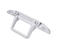 Halearo Pare-Chocs Avant en Alliage D'aluminium avec Trou de Lumière LED pour 1/6 SCX6 JLU Accessoire de Voiture RC Durable (Argent)
