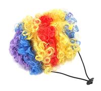Halearo Perruque Drôle de Chien, Perruque élégante et Unique avec Collier pour Animaux de Compagnie Pendant Halloween Cosplay 30-60cm