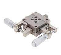 Halearo Platine Linéaire de Précision à Axe XY - Table Coulissante en Acier Inoxydable pour Microscopes et Appareils de Mesure, Taille 40 Mm