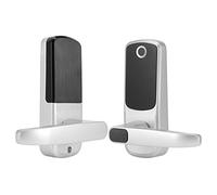 Halearo Serrure de Porte Intelligente, Ensemble de Poignées D'entrée à Empreintes Digitales, pour Contrôle par Application Bluetooth, Alliage D'aluminium Durable, 1 Paire