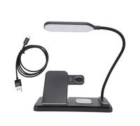 Halearo Station de Recharge sans Fil 3 en 1, Chargeur Rapide 15W, Conception Pliable avec Lampe de Lecture 3 Couleurs pour Téléphone, Montre, écouteurs, Voyage à Domicile