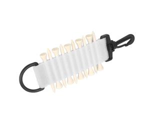 Halearo Support de Tee de Golf, Sac de Rangement Portable et Durable pour Tee de Golf avec Crochet Multifonction pour Joueurs de en Nylon Bambusoideae (Blanc)