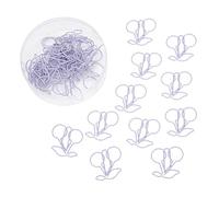 Halearo Trombones en Métal Durable en Forme de Cerise, Jolis Clips de Bureau pour la Classification des Documents, 50 Clips de Marque-pages pour Scrapbooking, Calendriers, Légers et Portables